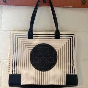 Tory Burch Black and White Tote Bag